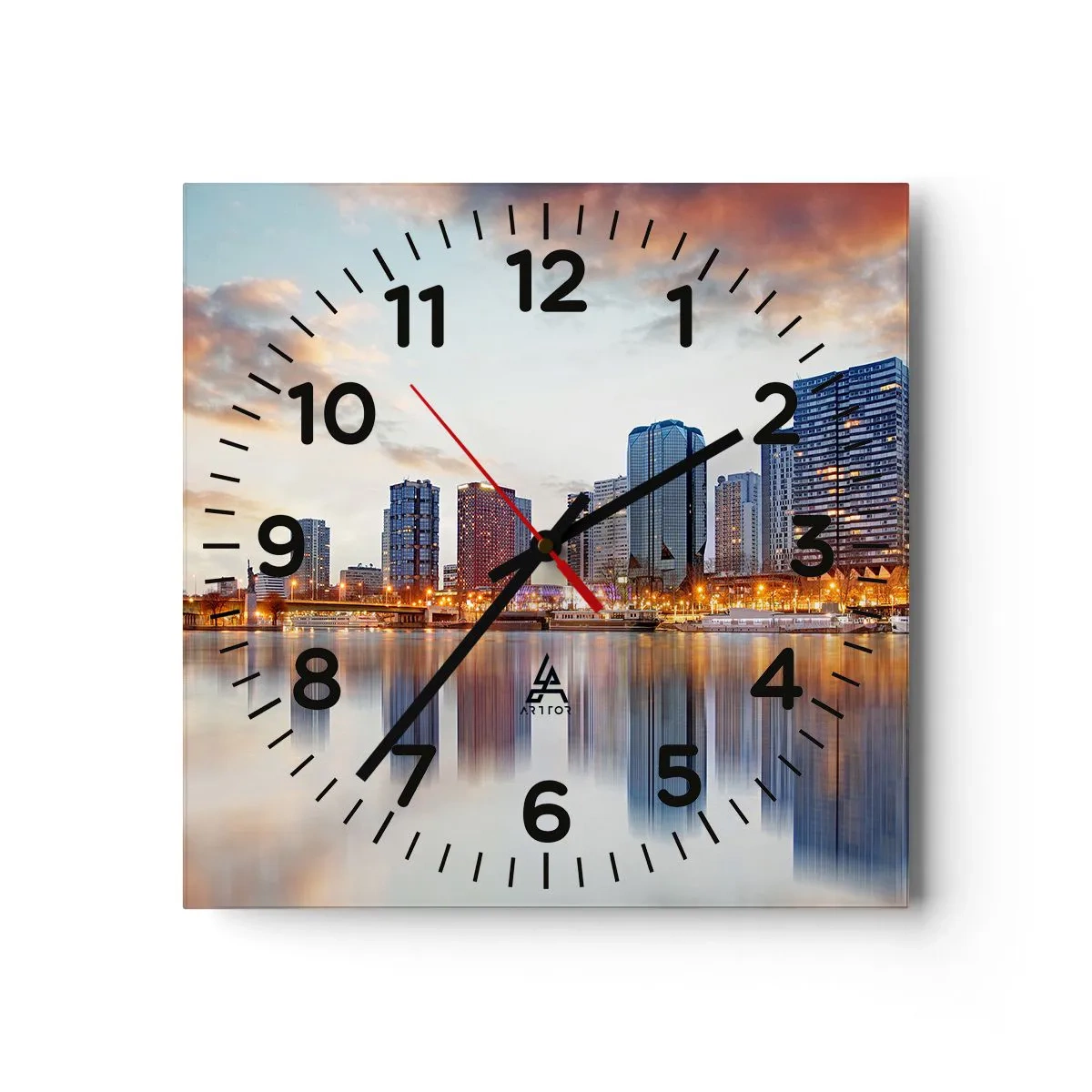 Horloge murale - Pendule murale - La tranquillité monumentale de Paris - 30x30 cm