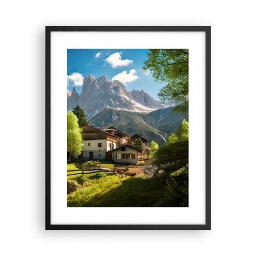 Affiche dans un cadre noir - Poster - Idylle alpine - 40x50 cm