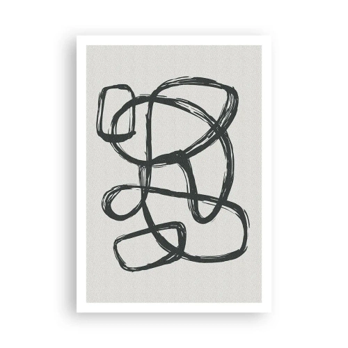 Affiche - Poster - Abstraction en boucle - 70x100 cm