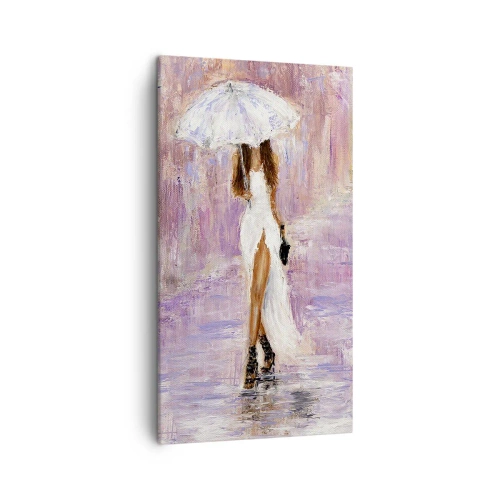 Impression sur toile - Image sur toile - Sous la pluie lilas - 45x80 cm