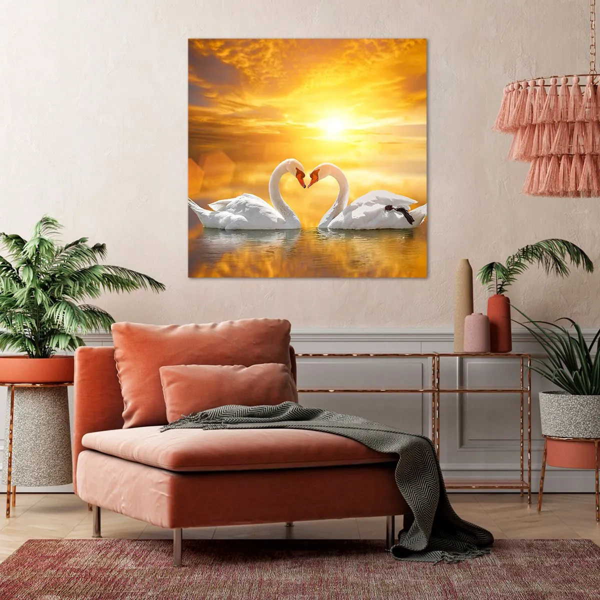 Impression sur toile - Image sur toile - Le coeur est le plus beau mot du monde… - 50x50 cm