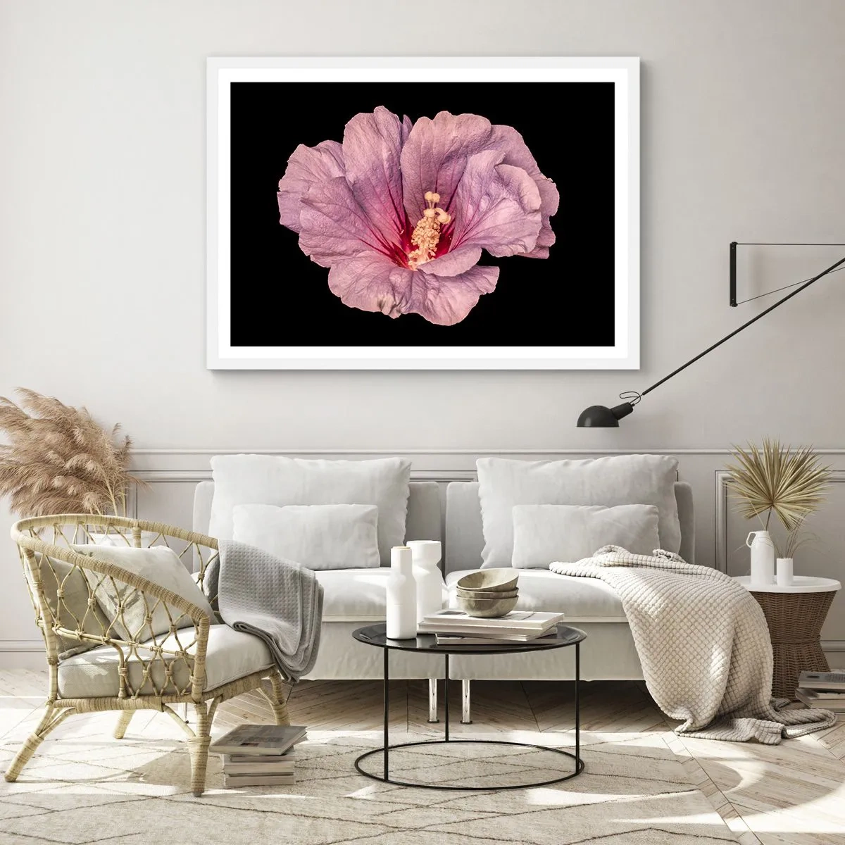 Affiche dans un cadre blanc - Poster - Directement au coeur - 50x40 cm