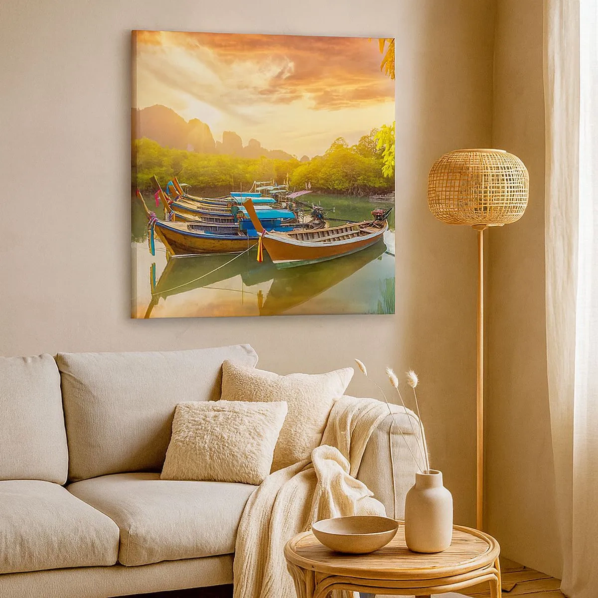 Impression sur toile - Image sur toile - Avant une journée chargée - 30x30 cm