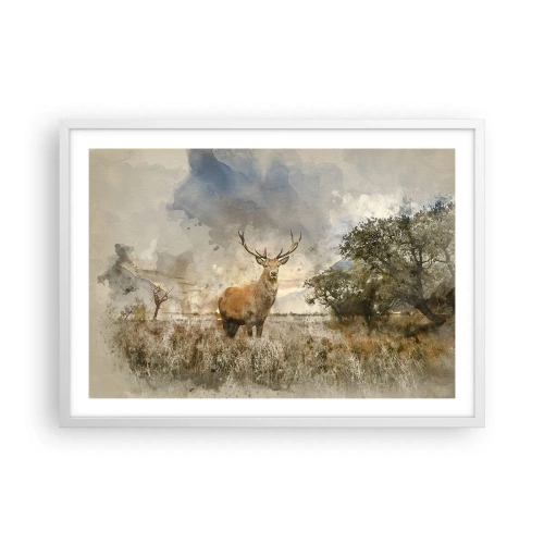 Affiche dans un cadre blanc - Poster - Dignité - force - majesté - 70x50 cm