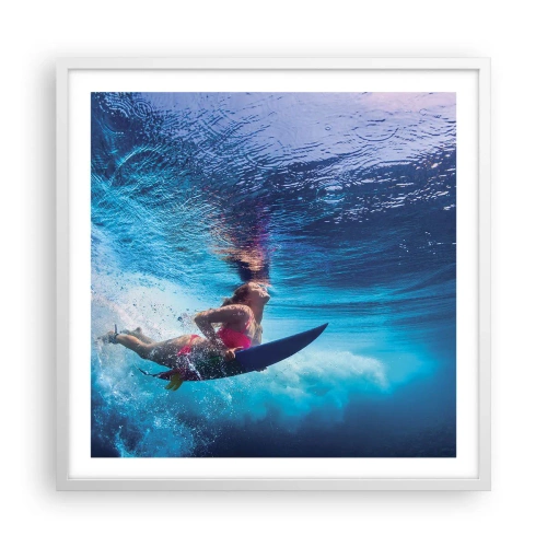 Affiche dans un cadre blanc - Poster - Joie profonde - 60x60 cm