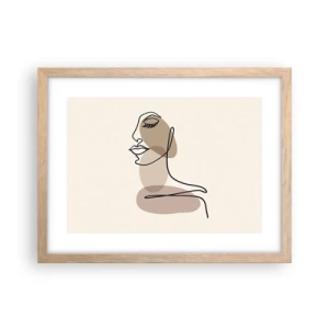 Affiche dans un chêne clair - Poster - S'écouter - 40x30 cm