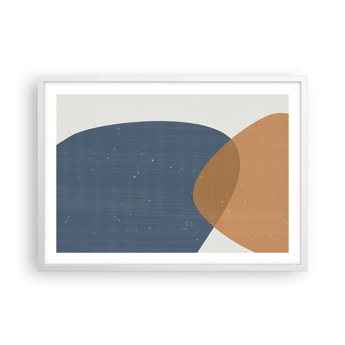 Affiche dans un cadre blanc - Poster - Ovales et influences - 70x50 cm