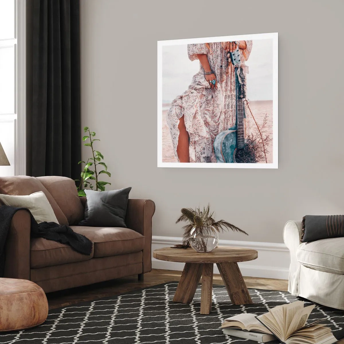 Affiche - Poster - Enfant de fleur en route - 30x30 cm