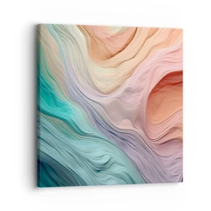 Impression sur toile - Image sur toile - Vague arc-en-ciel - 30x30 cm