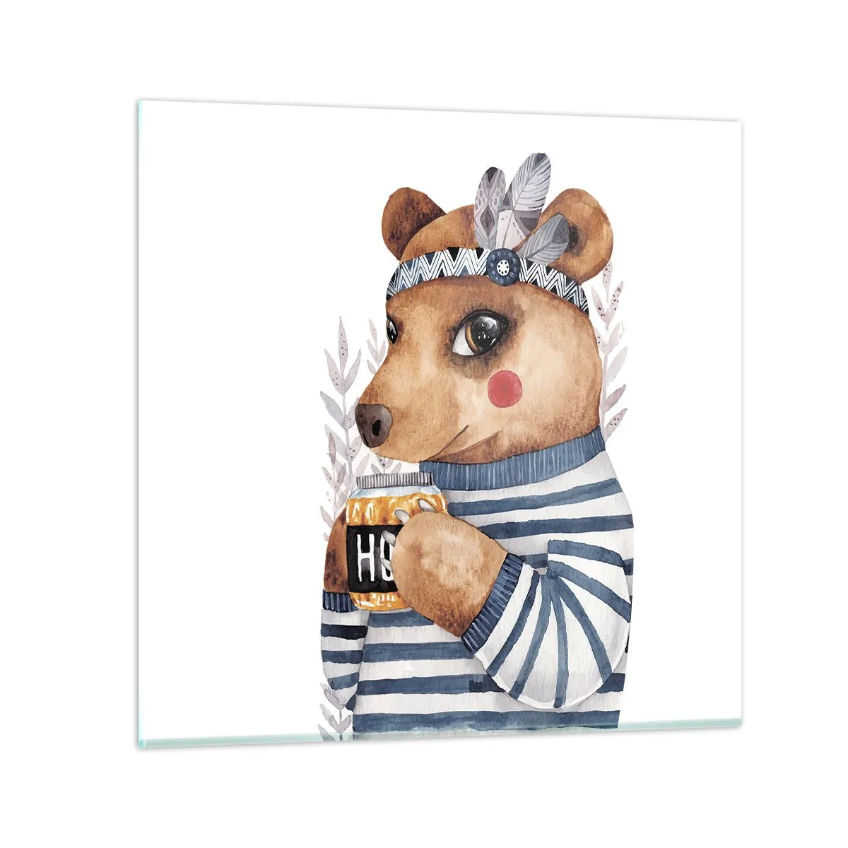 Impression sur verre - Image sur verre - Un nounours trop mignon - 40x40 cm