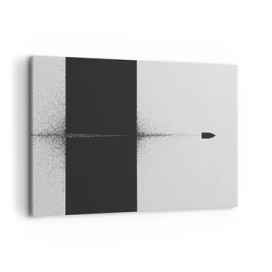 Impression sur toile - Image sur toile - Un projectile symbolique dans un style minimaliste et abstrait. - 120x80cm - Droit au but - Décoration murale moderne pour le salon et la chambre ARTTOR