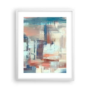 Affiche dans un cadre blanc - Poster - Atteindre la lumière - 40x50 cm