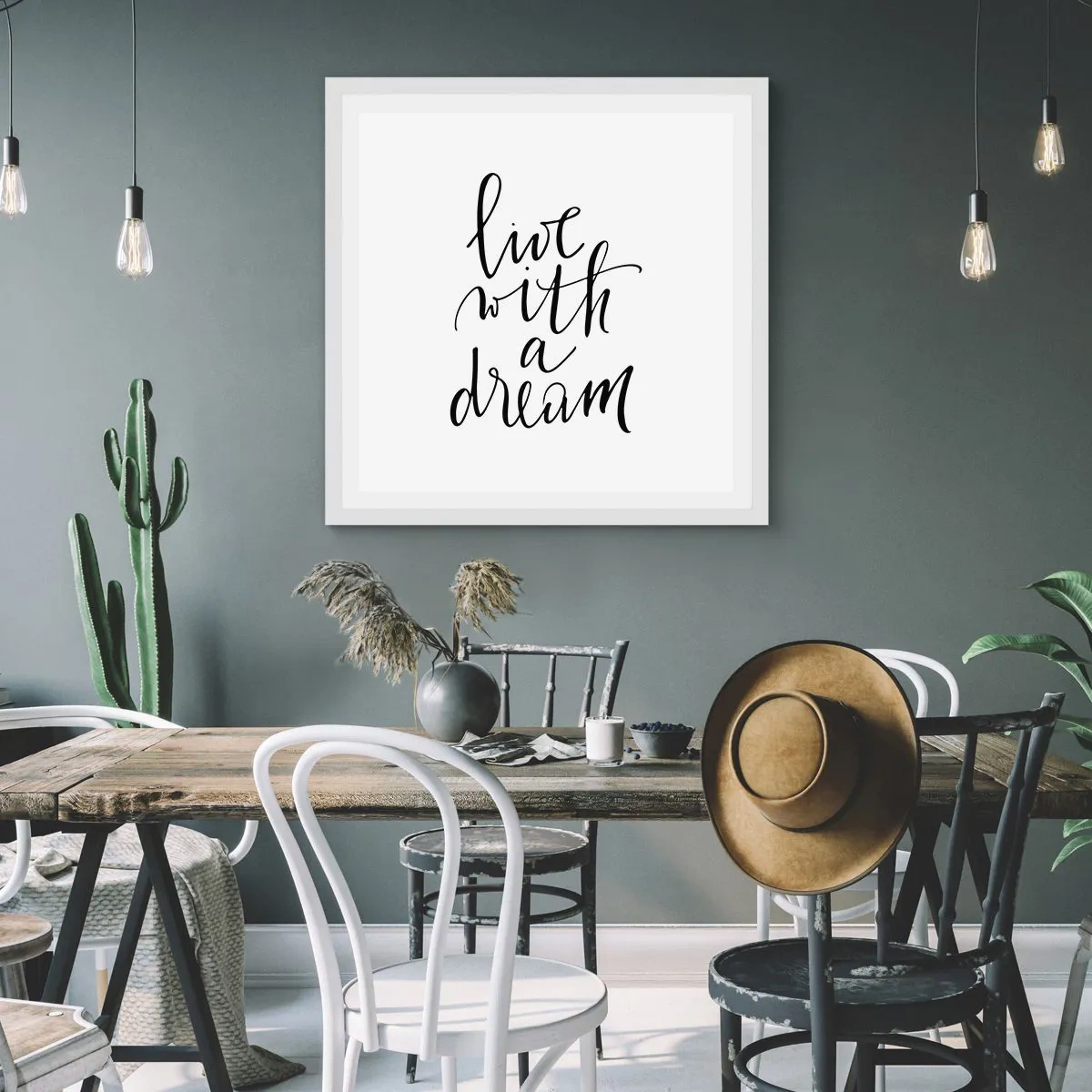 Affiche dans un cadre blanc - Poster - Bien sur - 40x40 cm