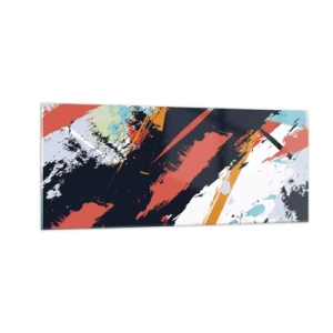 Impression sur verre - Image sur verre - Composition dynamique - 100x40 cm