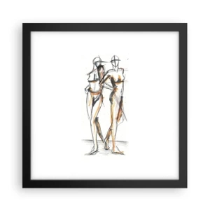 Affiche dans un cadre noir - Poster - Étude de la grâce - 30x30 cm