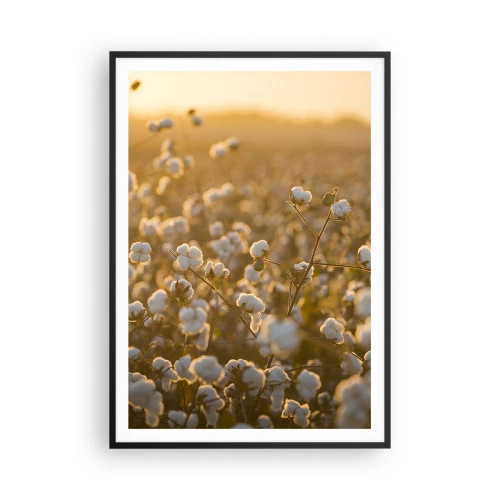 Affiche dans un cadre noir - Poster - Champ moelleux - 70x100 cm