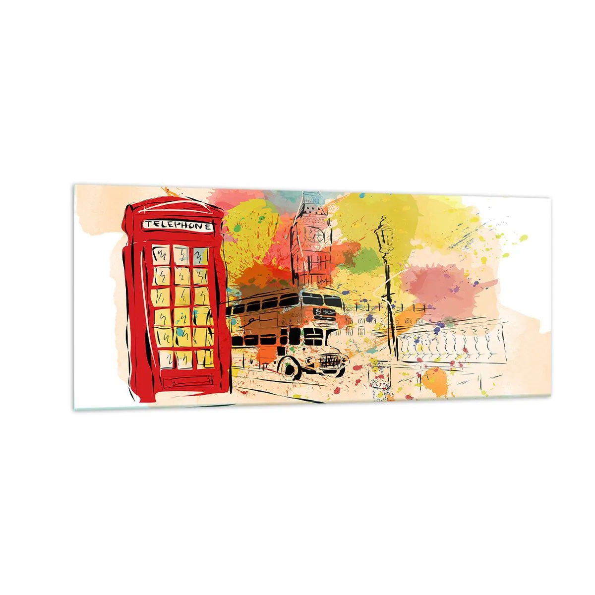 Impression sur verre - Image sur verre - La ville de la variété - 100x40 cm