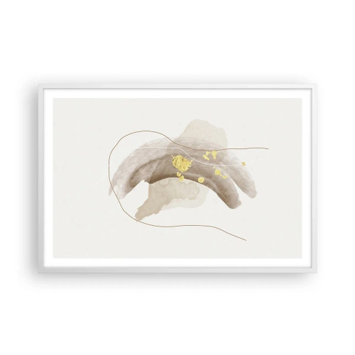 Affiche dans un cadre blanc - Poster - rencontré dans l'espace - 91x61 cm