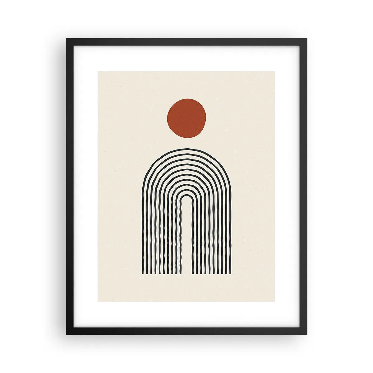 Affiche dans un cadre noir - Poster - Le magnétisme des formes et des couleurs - 40x50 cm