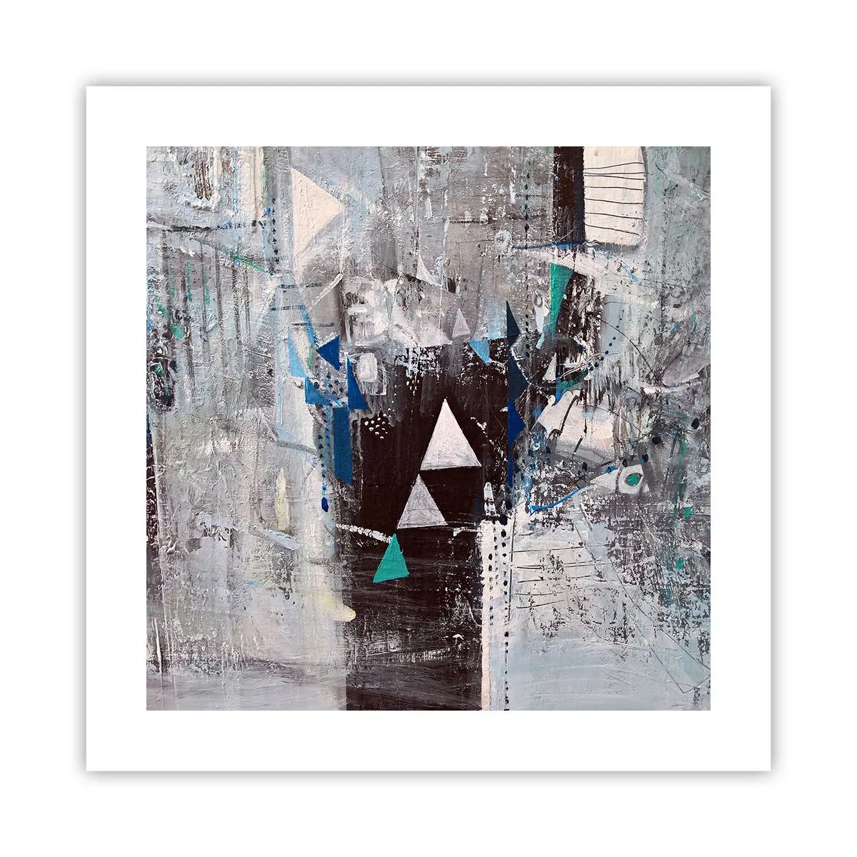 Affiche - Poster - Ordre prioritaire des triangles - 40x40 cm