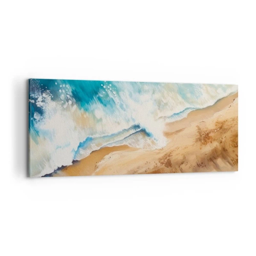Impression sur toile - Image sur toile - La vague qui revient - 100x40 cm