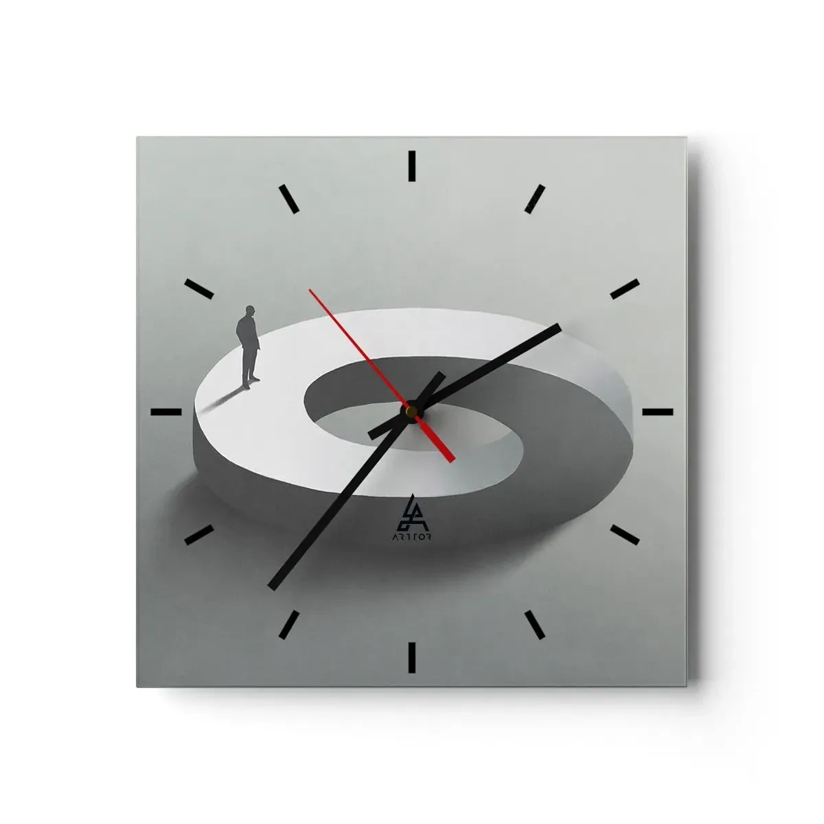 Horloge murale - Pendule murale - Et sois intelligent ici - 40x40 cm