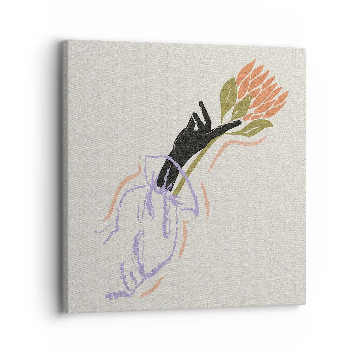 Impression sur toile - Image sur toile - Touche fraternelle - 30x30 cm