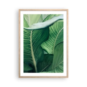 Affiche dans un chêne clair - Poster - Une vie intensément verte - 50x70 cm