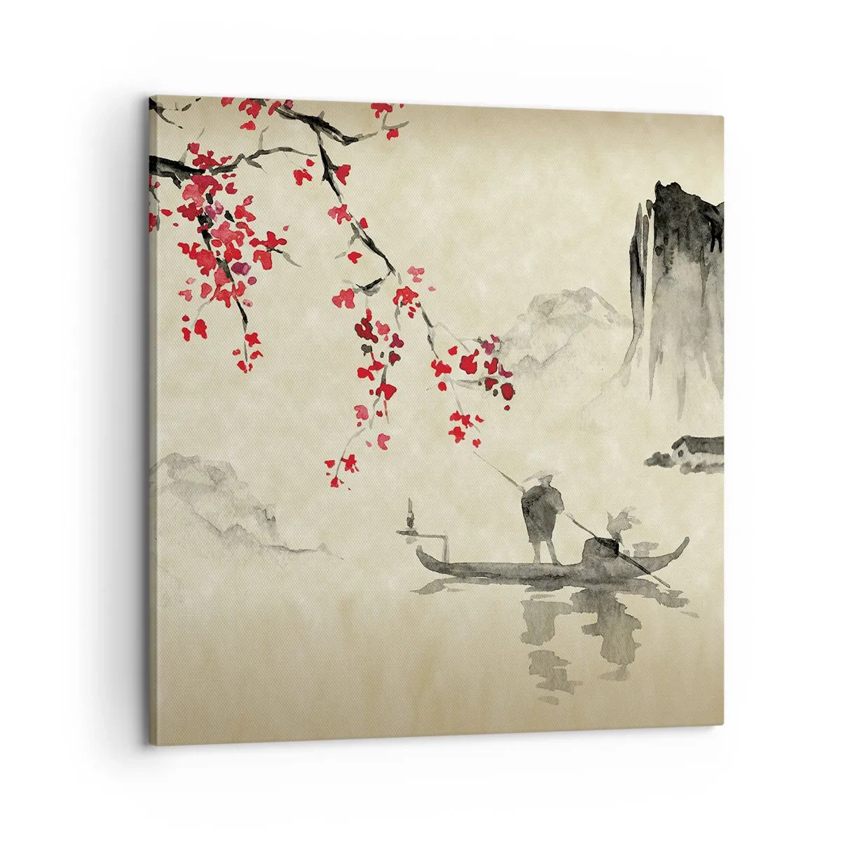 Impression sur toile - Image sur toile - Au pays des cerisiers en fleurs - 60x60 cm