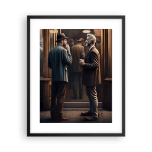 Affiche dans un cadre noir - Poster - Bon moment de la journée - 40x50 cm