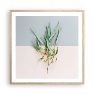 Affiche dans un chêne clair - Poster - Subtilité pastel - 60x60 cm