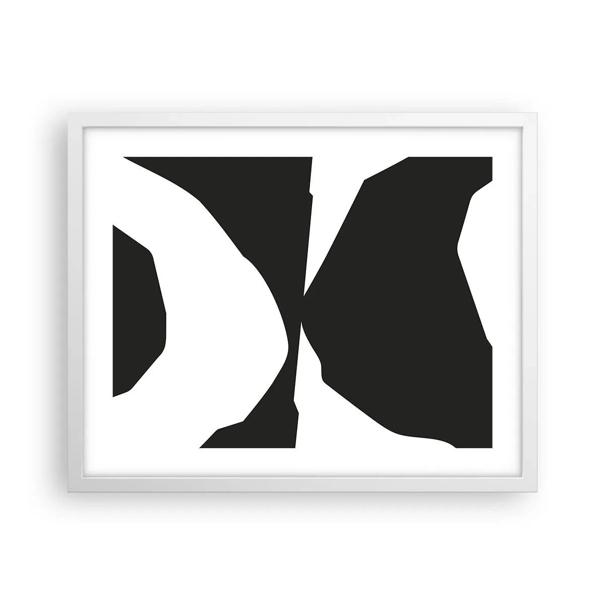 Affiche dans un cadre blanc - Poster - Positif négatif - 50x40 cm