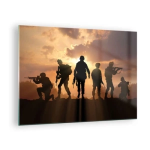 Impression sur verre - Image sur verre - Frères d'armes - 70x50cm - Brothers in arms - Décoration murale moderne pour le salon et la chambre ARTTOR