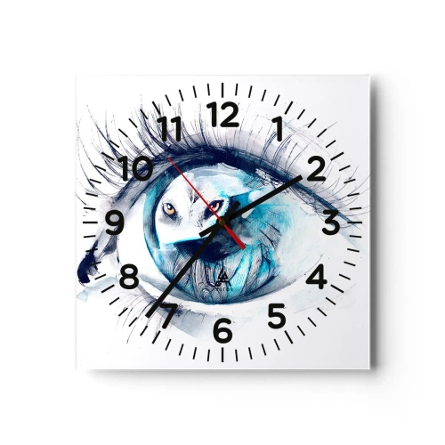 Horloge murale - Pendule murale - Face à face avec la nature sauvage - 30x30 cm