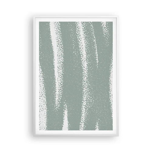 Affiche dans un cadre blanc - Poster - Abstraction dans un climat hivernal - 70x100 cm