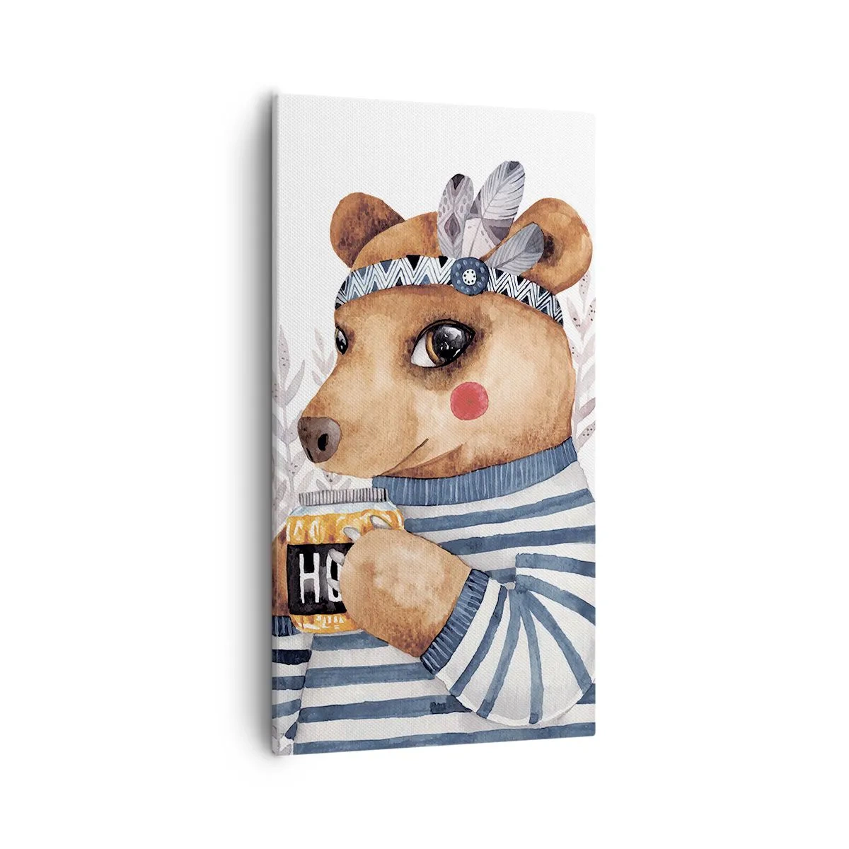 Impression sur toile - Image sur toile - Un nounours trop mignon - 55x100 cm