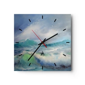 Horloge murale - Pendule murale - "Le tourbillon hurlait de triomphe..." - 40x40 cm
