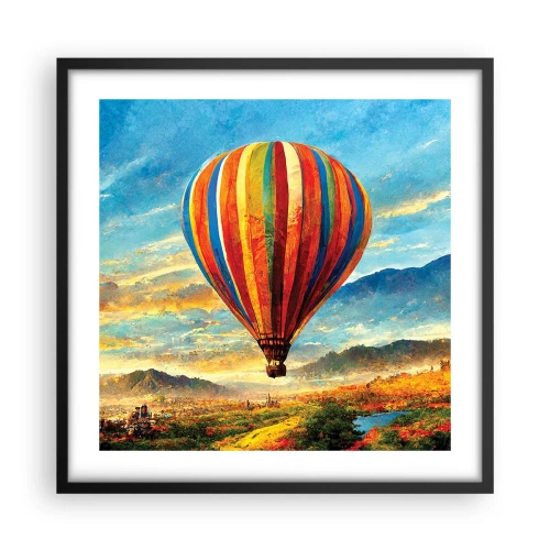 Affiche dans un cadre noir - Poster - Dans le silence on voit mieux - 50x50 cm