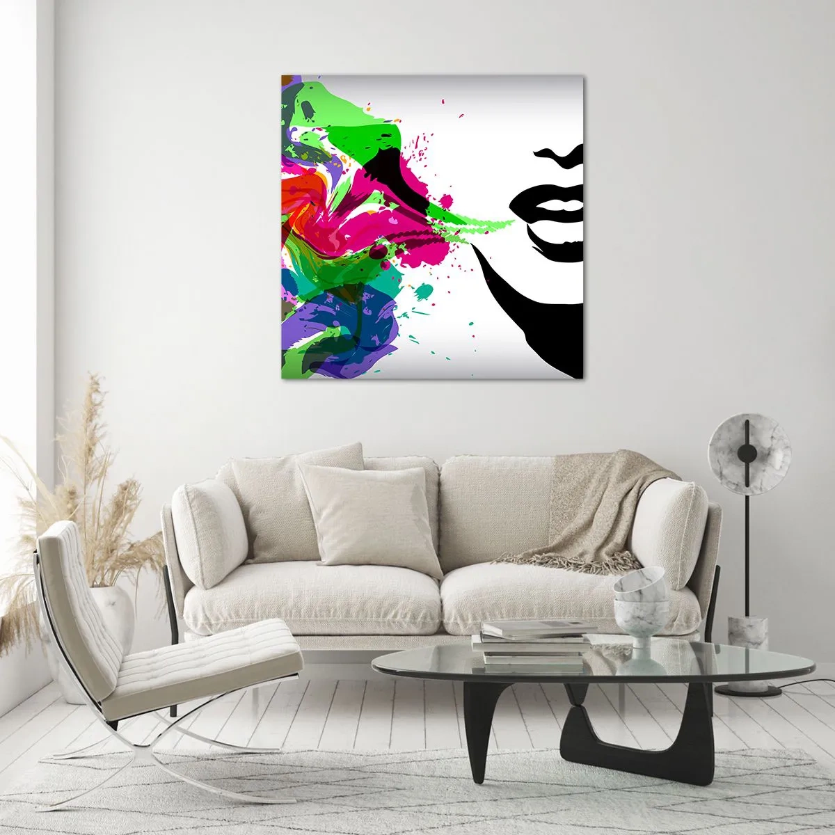 Impression sur verre - Image sur verre - Une histoire aux couleurs de l'arc-en-ciel - 30x30 cm