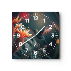Horloge murale - Pendule murale - une vie vraiment colorée - 30x30 cm