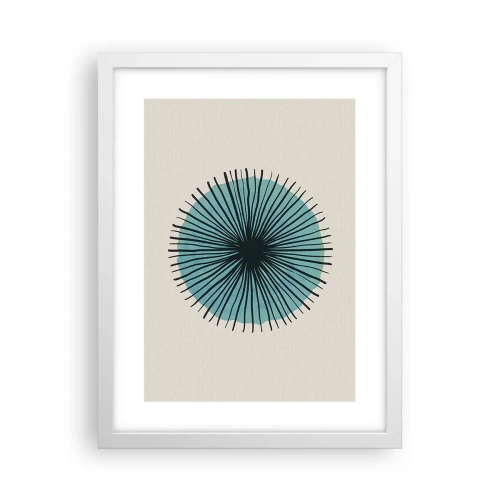 Affiche dans un cadre blanc - Poster - Rayonnant dans l'azur - 30x40 cm