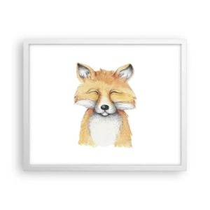 Affiche dans un cadre blanc - Poster - Humeurs de renard - 50x40 cm