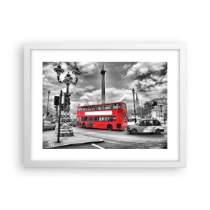 Affiche dans un cadre blanc - Poster - La vraie circulation sanguine de la ville - 40x30 cm