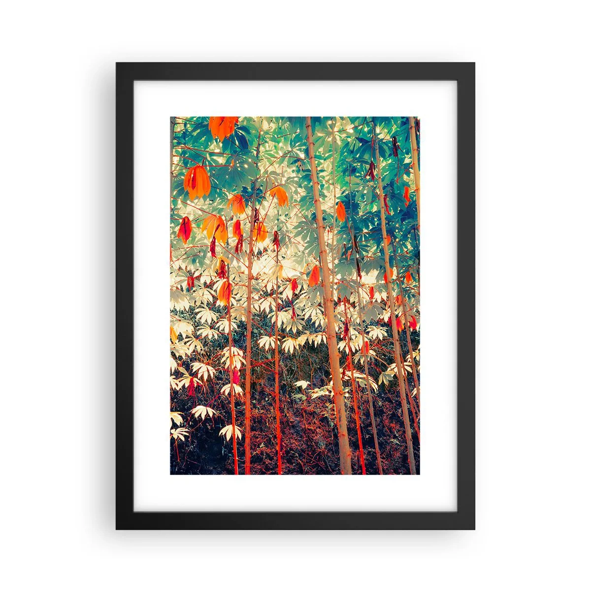Affiche dans un cadre noir - Poster - La vie secrète des feuilles - 30x40 cm