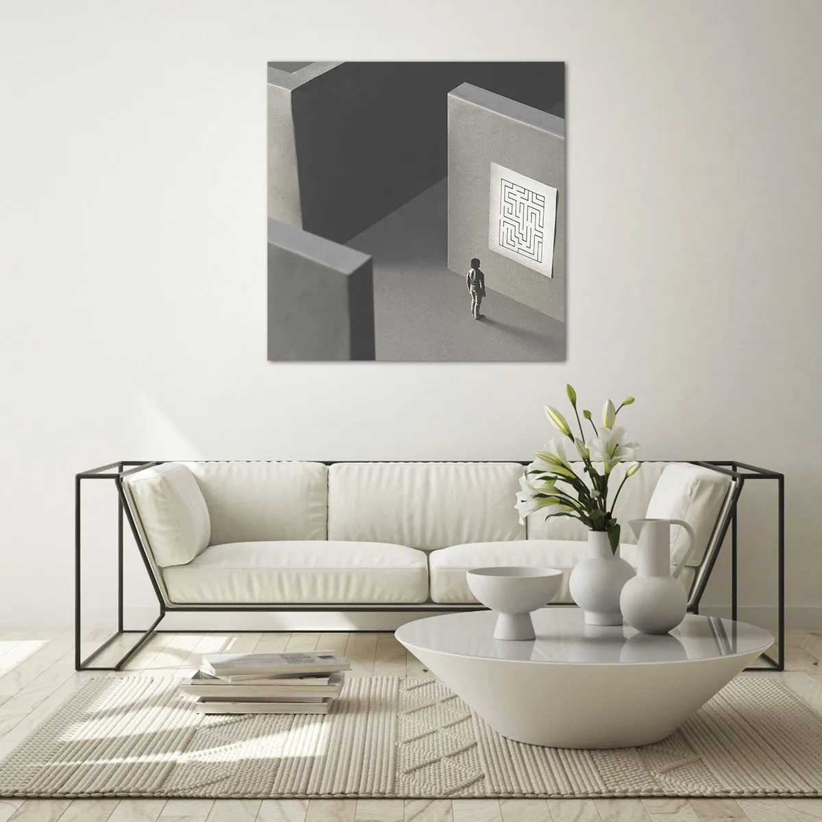 Impression sur verre - Image sur verre - Mais où suis-je? - 50x50 cm