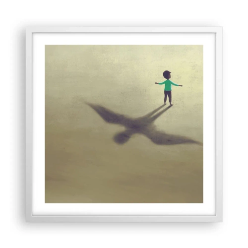 Affiche dans un cadre blanc - Poster - Héros du futur - 50x50 cm