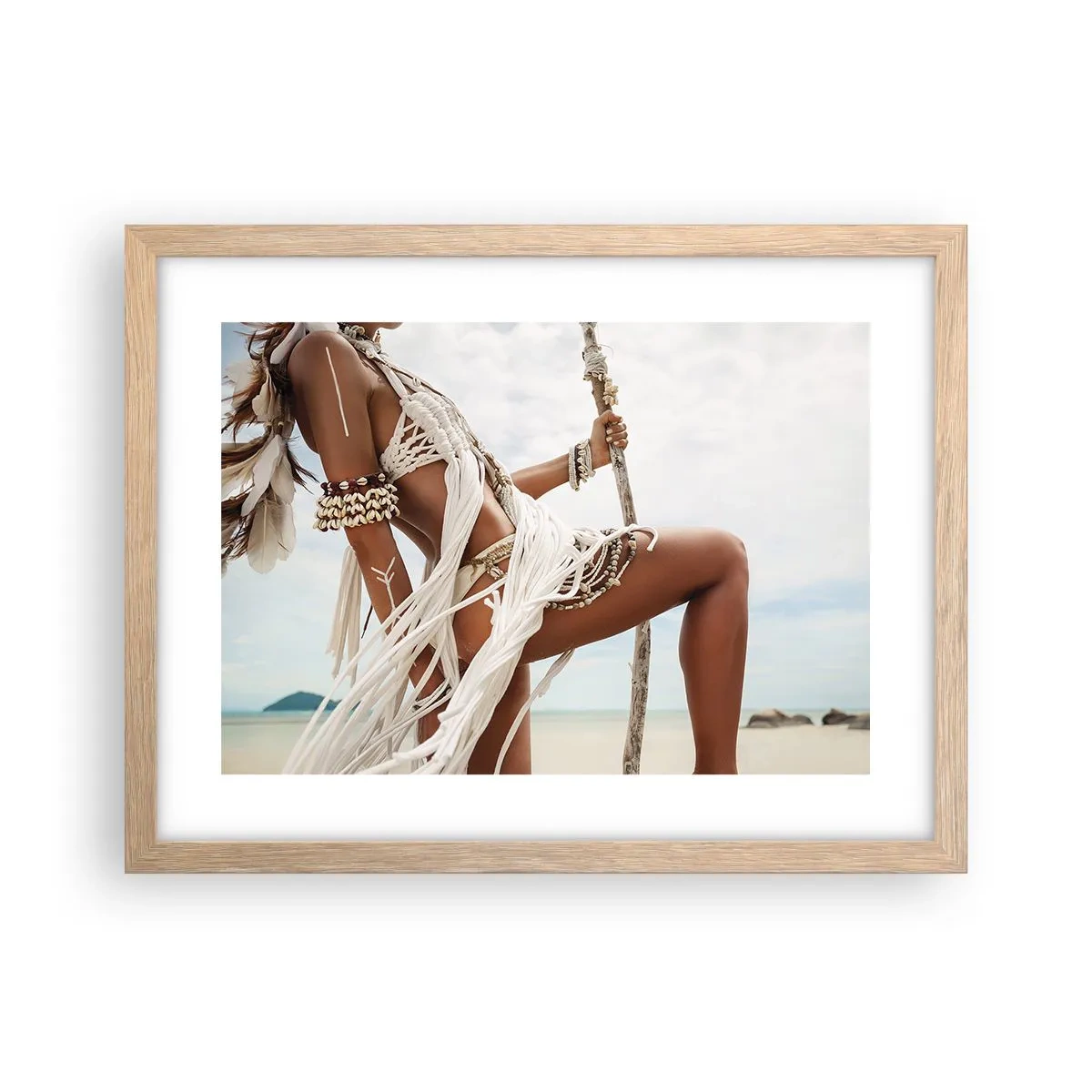 Affiche dans un chêne clair - Poster - Prêtresse du soleil - 40x30 cm