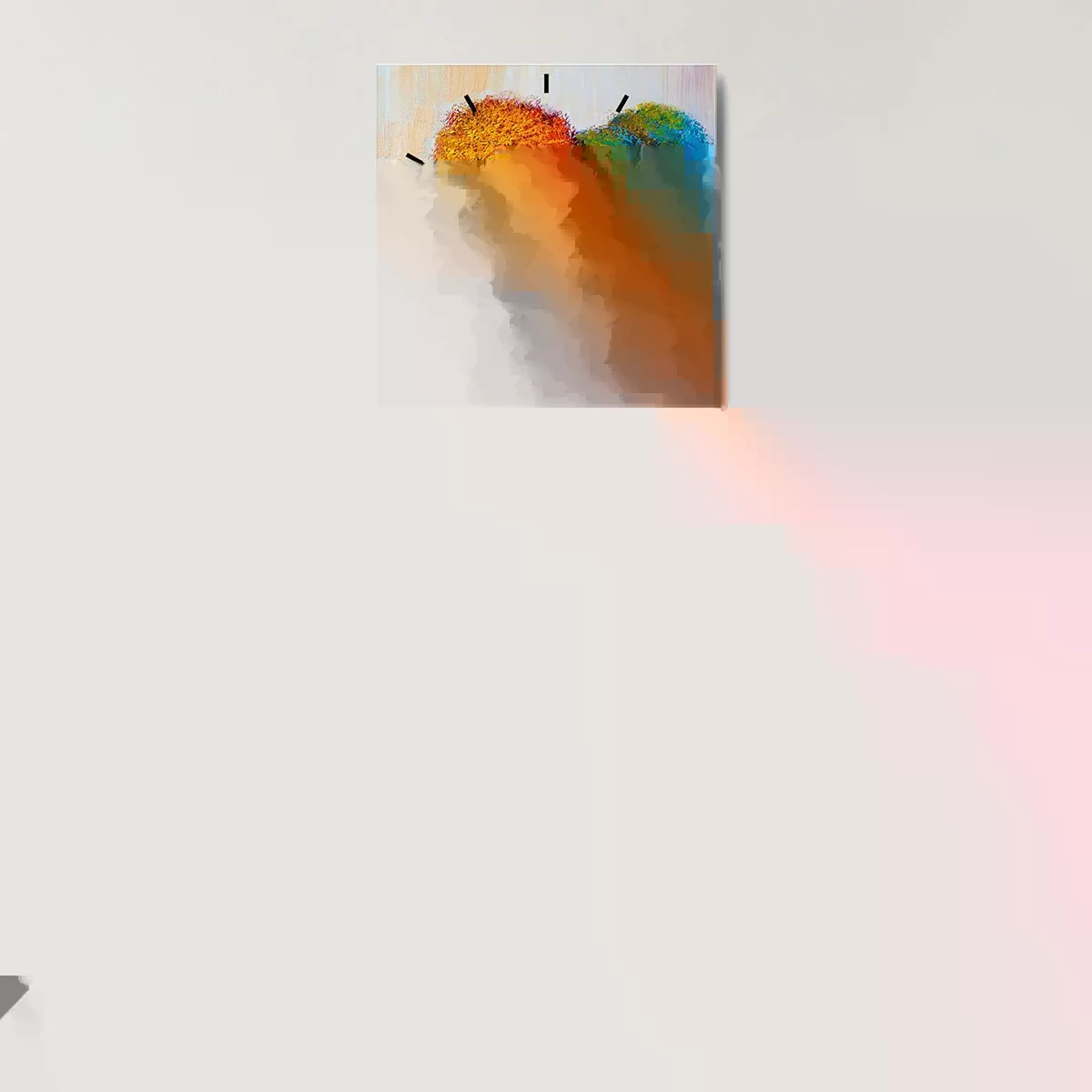 Horloge murale - Pendule murale - Un bouquet de couleurs éclatantes - 40x40 cm