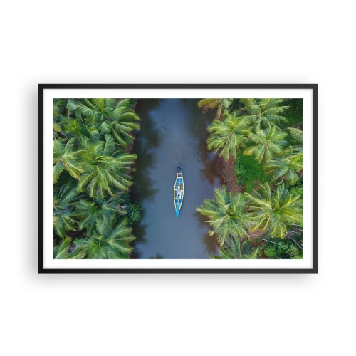 Affiche dans un cadre noir - Poster - Sur un sentier tropical - 91x61 cm