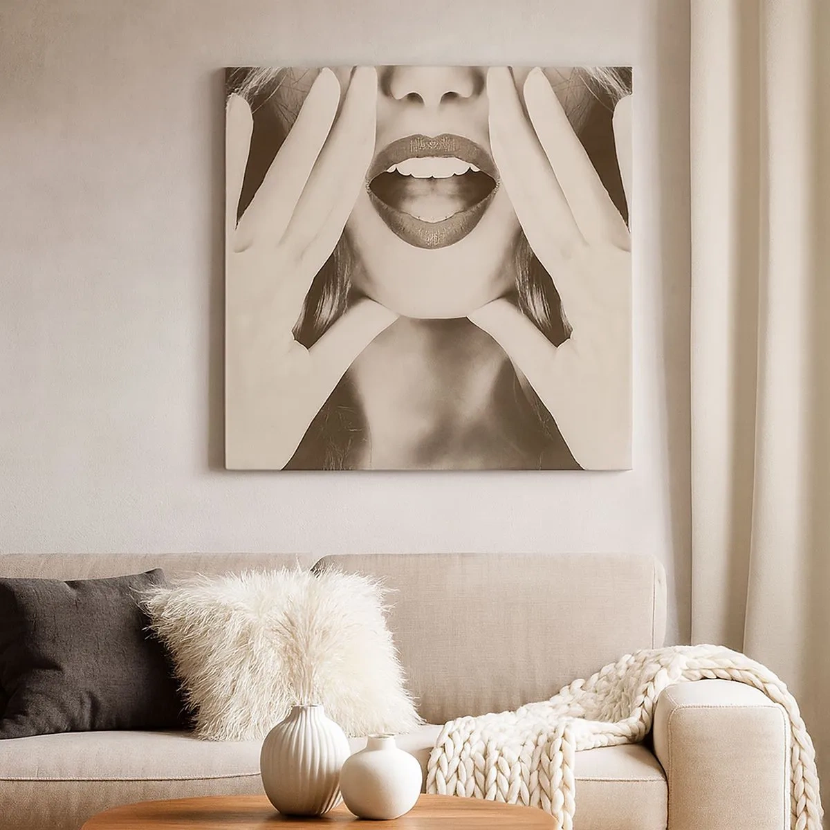 Impression sur toile - Image sur toile - J'arrive! - 30x30 cm